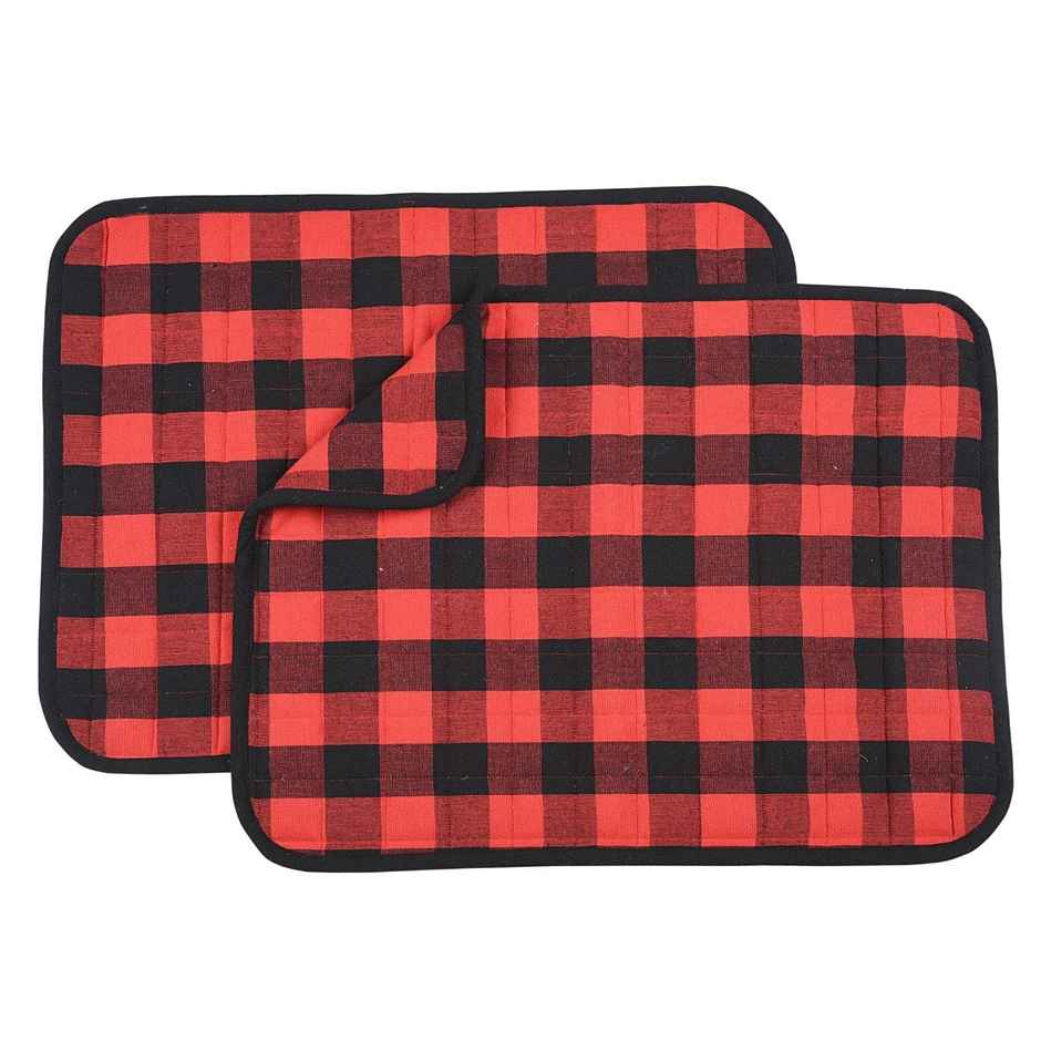 Lushomes Dish Drying Mat - Black Checks | 18 x 24 inch
