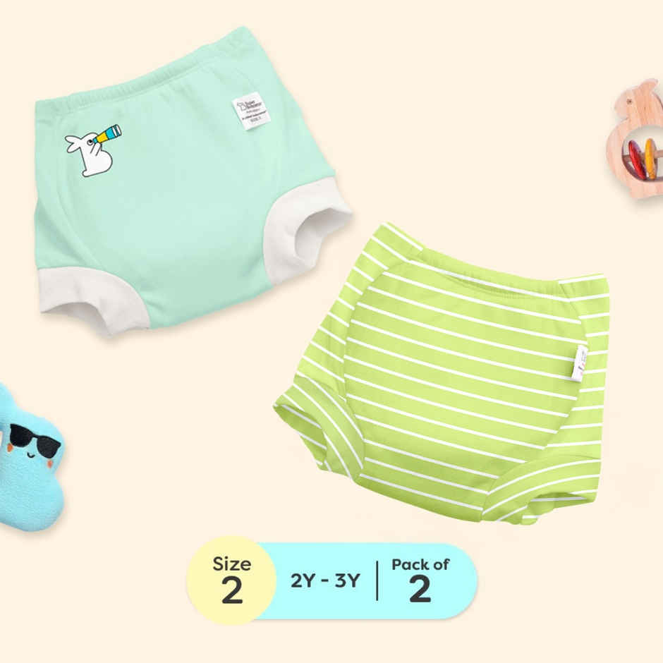 SuperBottoms Potty Training Padded Underwear | with Dry Feel Layer | 2-3 Y