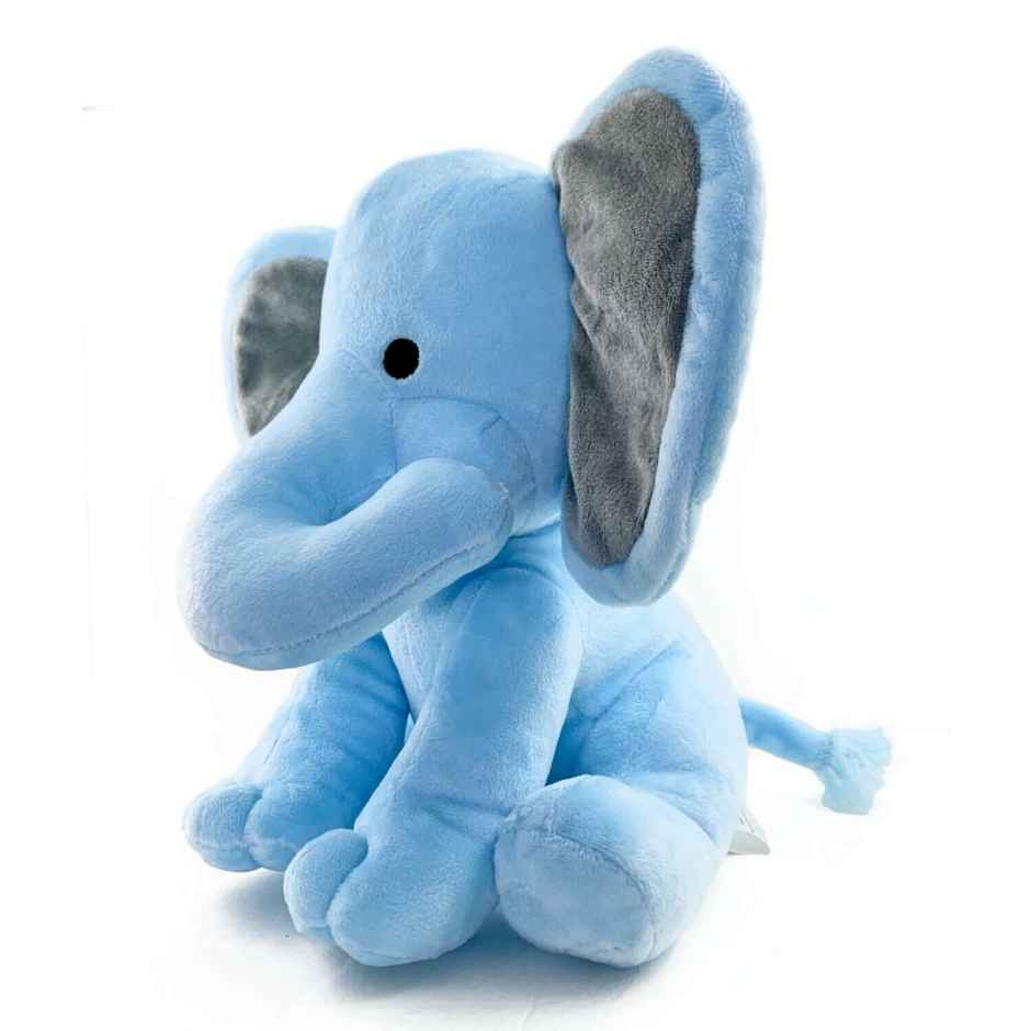Sterling Elephant Sitting Plush Soft Toy Animal Baby Boys & Girls 30 Cm - Blue