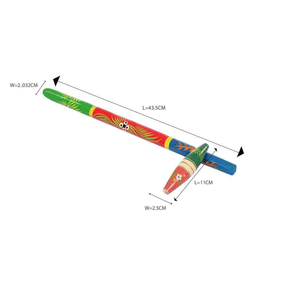 Desi Toys Gilli Danda Set - Traditional Outdoor Game for Children