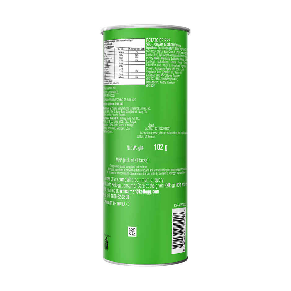 Pringles Potato Chips Sour Cream & Onion Flavour