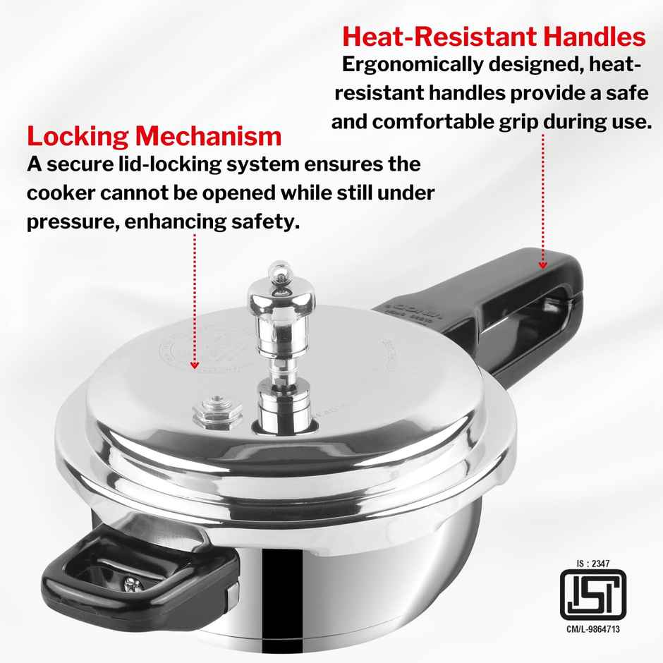 Vinod Deep Pan Pressure Cooker - 3.5 Litres Junior