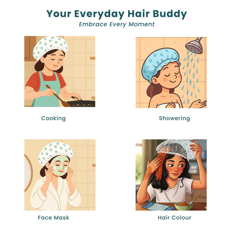 Midazzle Reusable Shower Caps 1S | Bathing, Swimming | MIHA6313