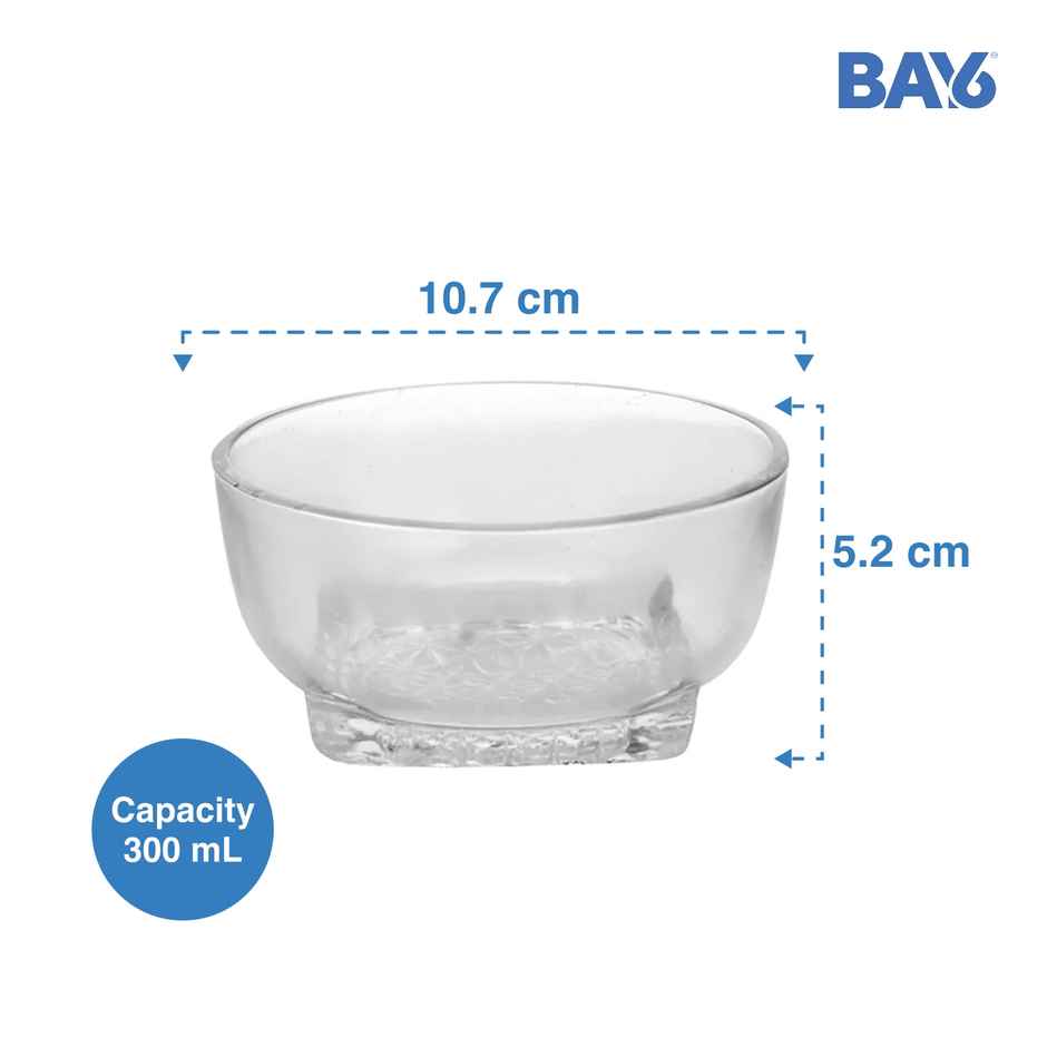 BAY6 Glass Curry Bowl Set - 4.5 Inch - (2pc)