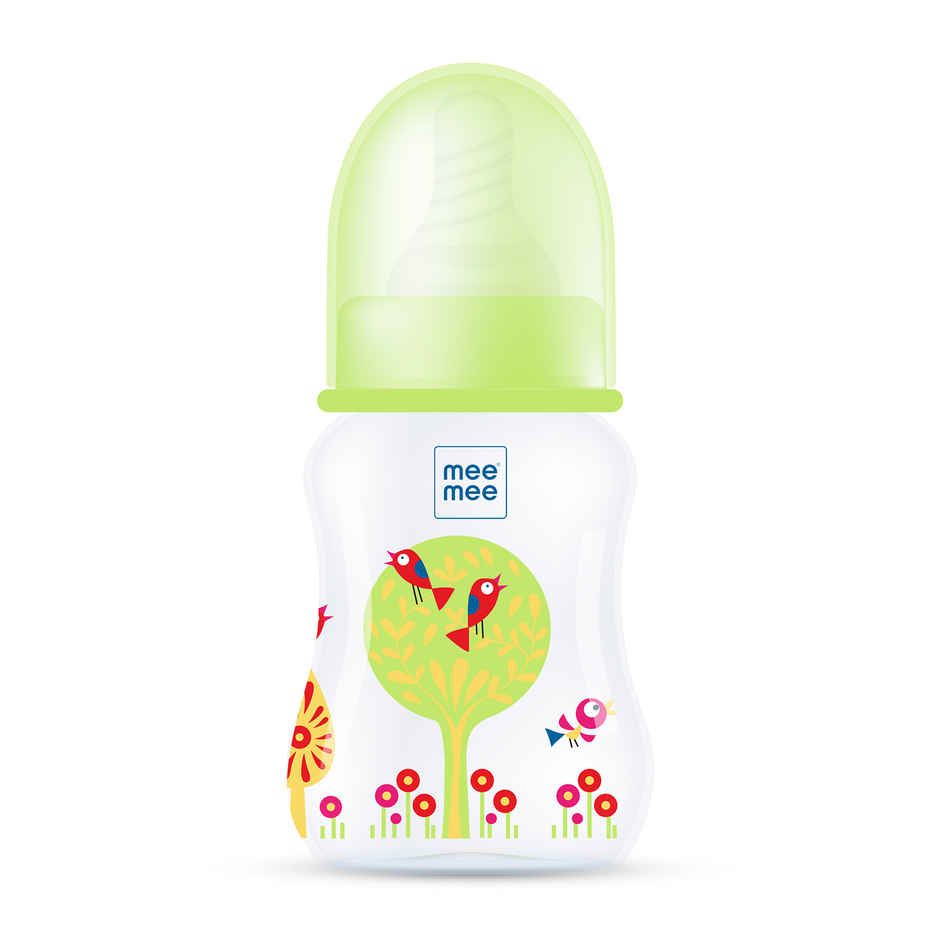 Mee Mee Baby Feeding Bottle with Silicone Nipple | Eazy Flo Technology | Anti-Colic Valve