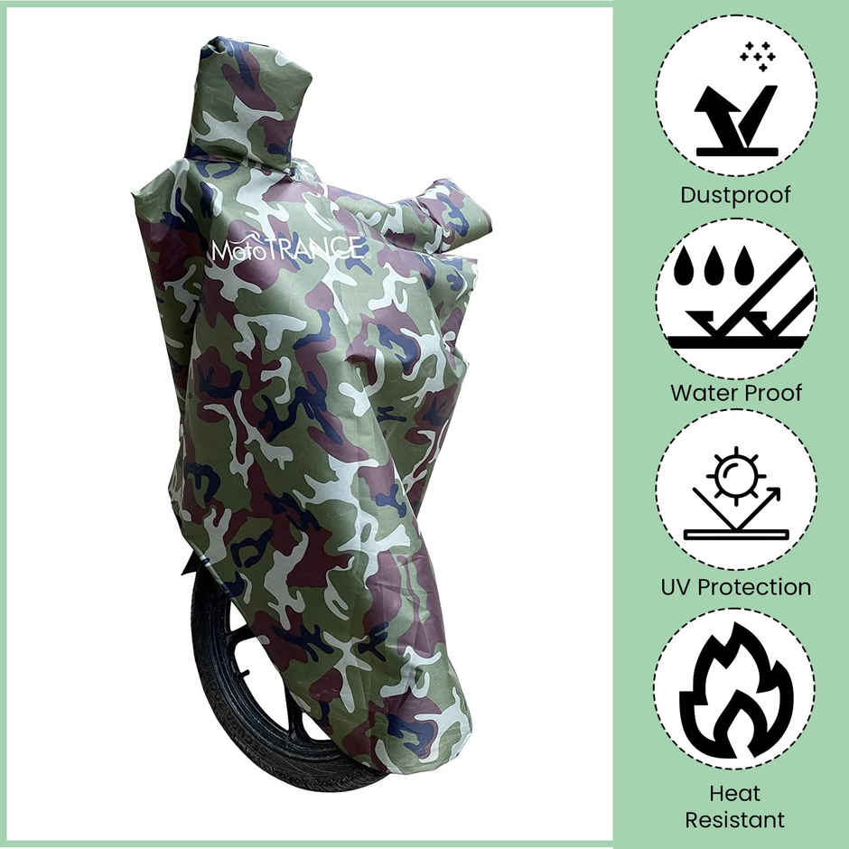 Mototrance Aero Jungle Green Camouflage Army Military Style With Mirror ...