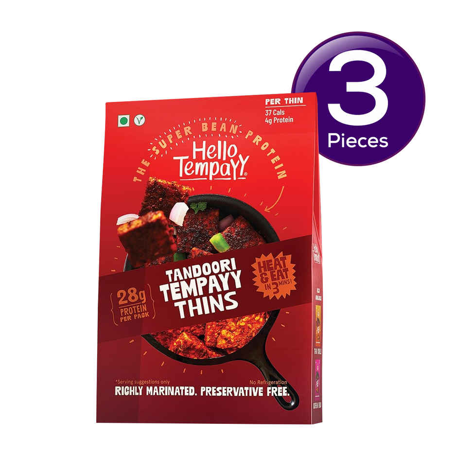 Hello Tempayy 28g Protein Tandoori Tempeh Thins - Sandwiches & Wraps Combo