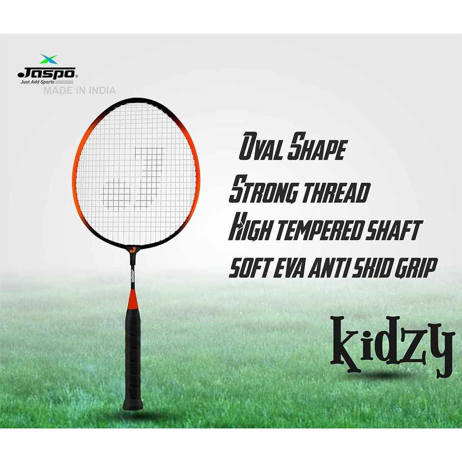 Jaspo Kidzy Steel Badminton Racquet 6 Set Multi With Nylon Shuttlecock