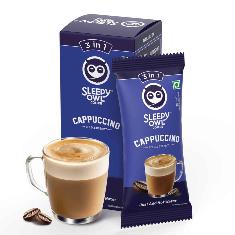 Sleepy Owl Cappuccino 3 in 1 Medium Roast Coffee Premix