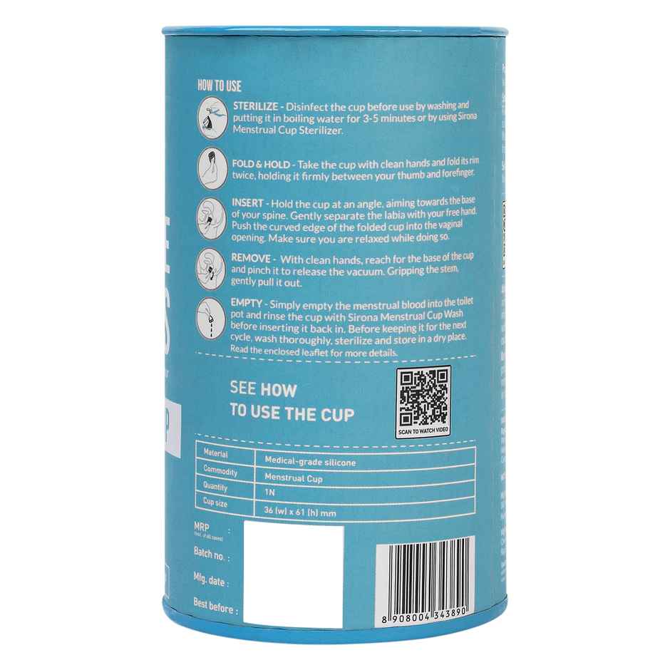 Sirona Reusable Menstrual Cup Small