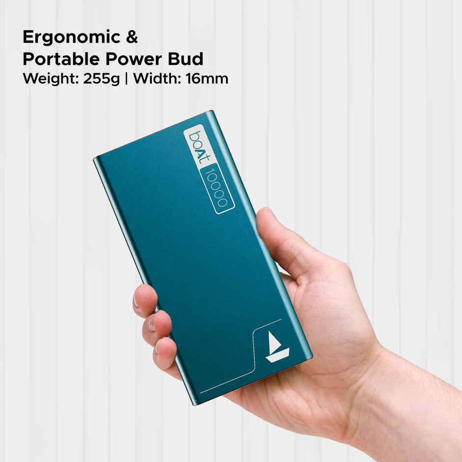 boAt 10000 mAh Power Bank w/ 22.5W Fast Charging & Smart IC Protection - PB300 (Steel Blue)