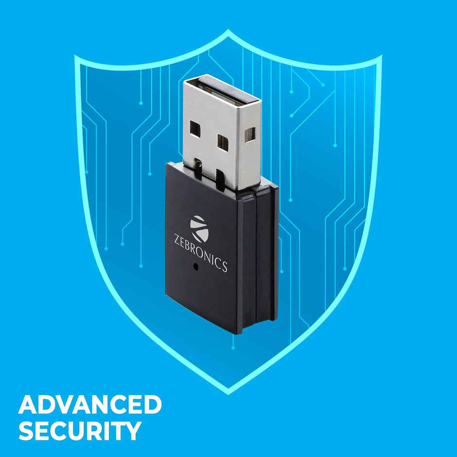 Zebronics USB300WF1 WiFi Dongle Mini Adapter |Supports 300Mbps Wireless Data Transmission Rate
