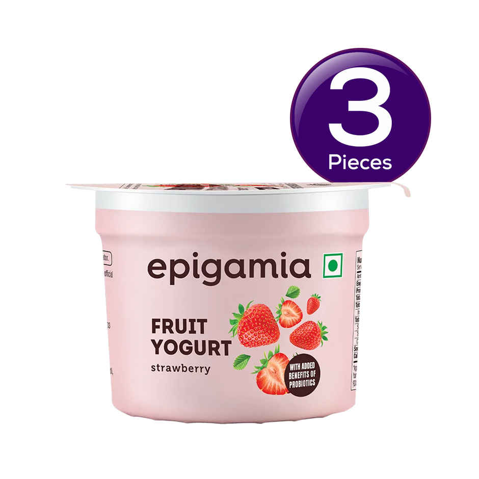 Epigamia Fruit Yogurt- Strawberry Combo