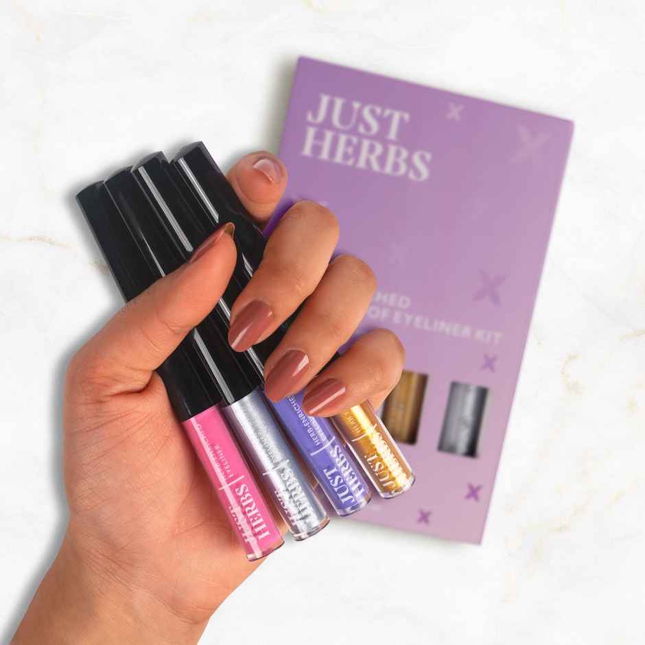 Just Herbs Pretty Pastels Eyeliner Set - Multicolored Shades | Waterproof & Smudge proof