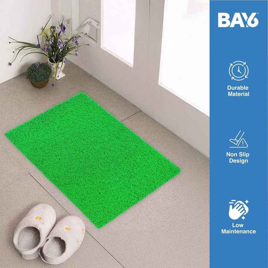 BAY6 PVC Anti-Skid Outdoor Mat - Green 35 x 60 cm