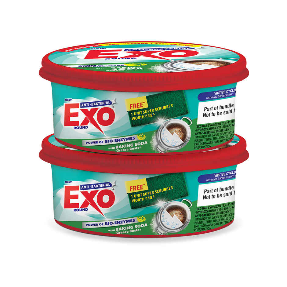 Exo Anti Bacterial Dishwash Bar|Baking Soda for Grease Buster & Power of Bio-Enzymes