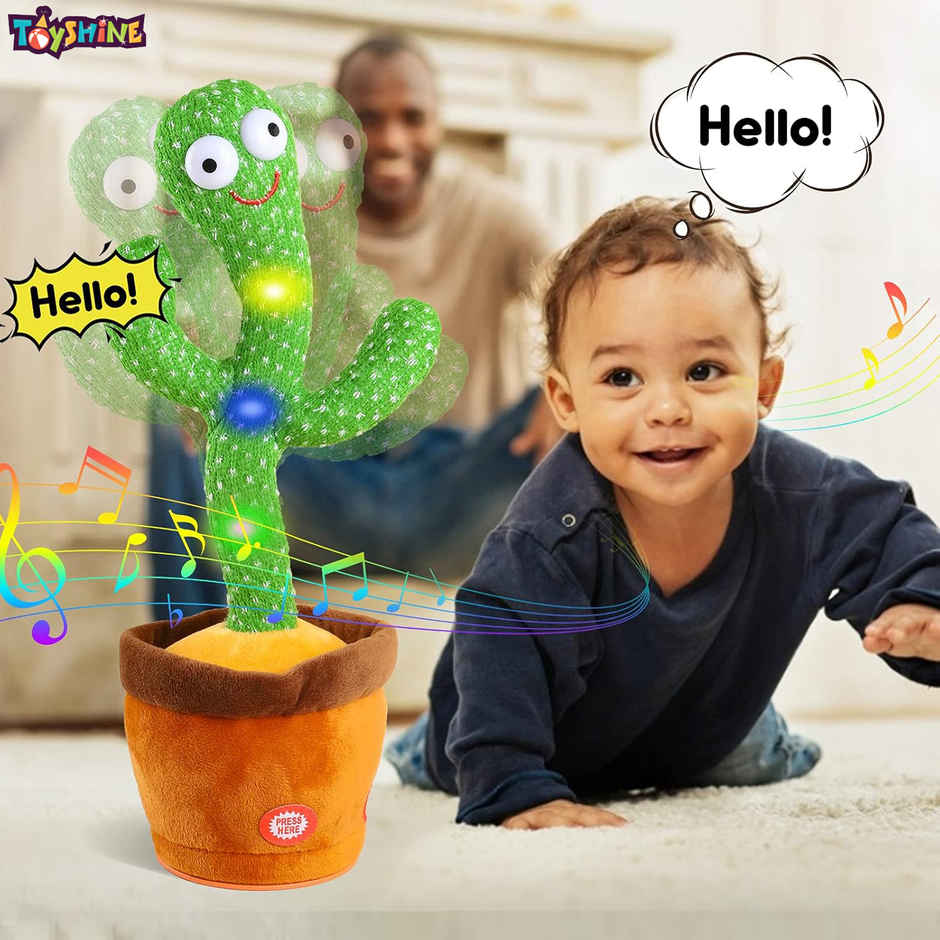 Toyshine Dancing Cactus Toy, Singing and Mimicking Toy with LED Lights