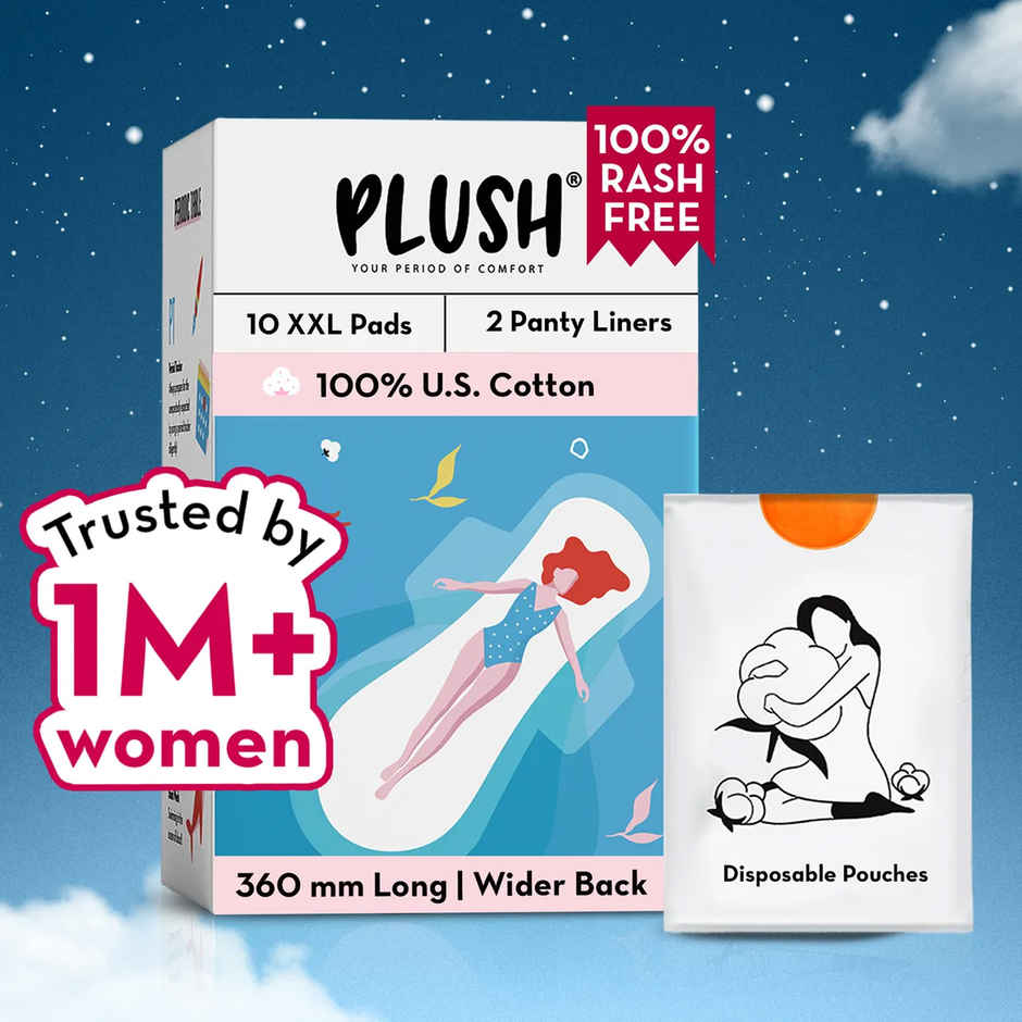 Plush Sanitary Pads + 2 Panty Liner | XXL | 10 pcs