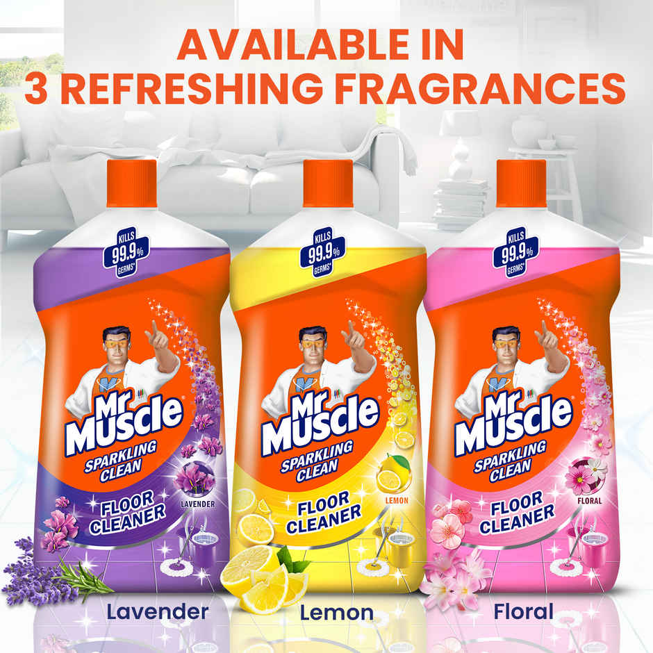 Mr. Muscle Lemon Citrus Sparkling Floor Cleaner Liquid