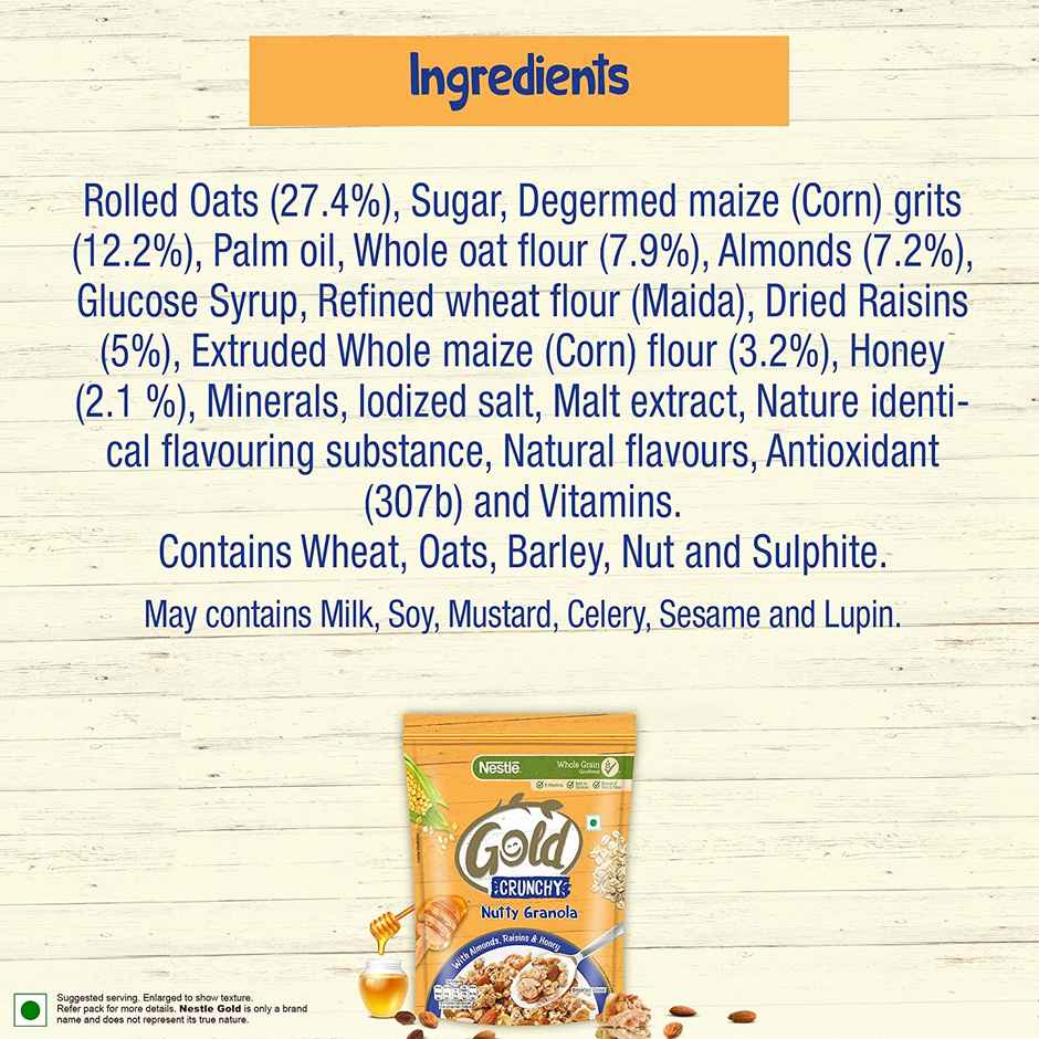 NESTLE GOLD Crunchy Nutty Granola Breakfast Cereal