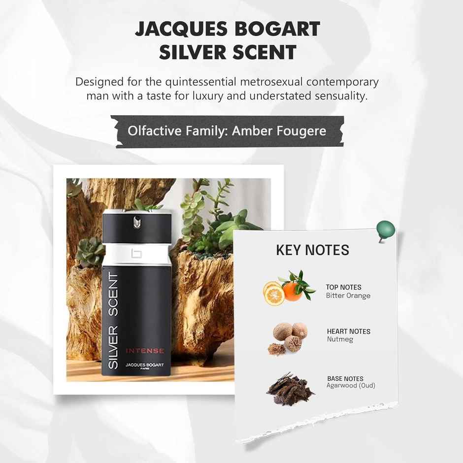 Jacques Bogart Silver Scent Intense Eau De Toilette