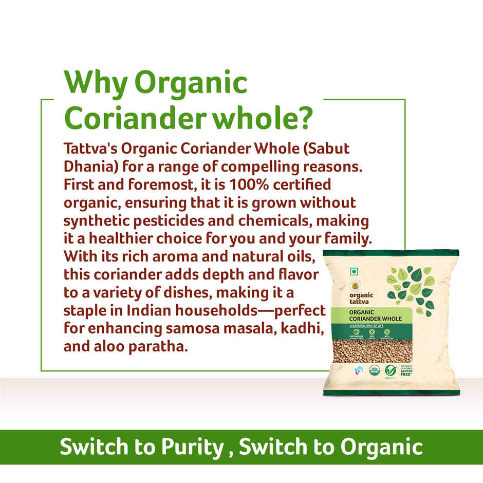 Organic Tattva Coriander Whole
