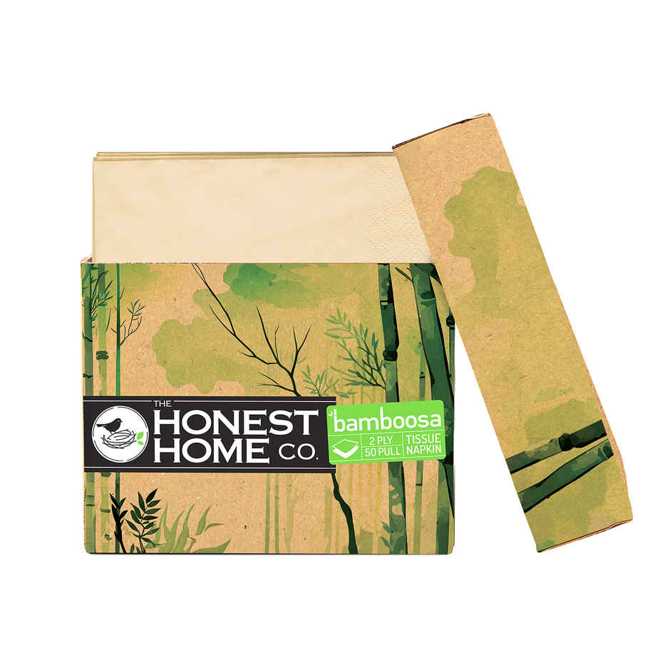 The Honest Home Company Bamboosa 2 Ply Napkin Tissue - 50 Pulls - Brown
