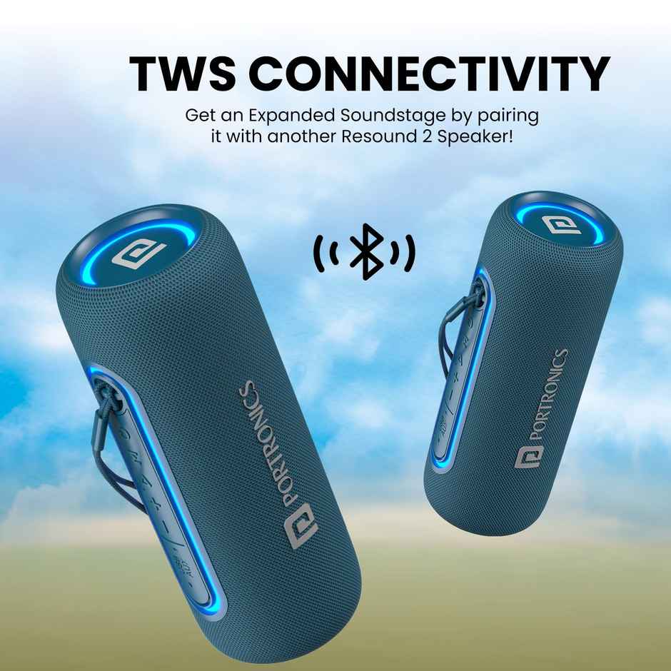 Portronics 15 W Portable Wireless Speaker(Blue)