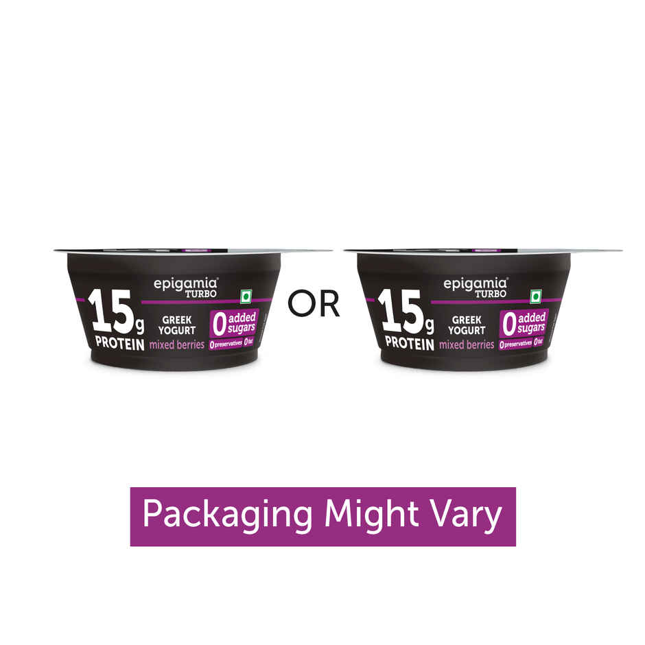 epigamia 15 g Protein Turbo Yogurt, Mixed Berries
