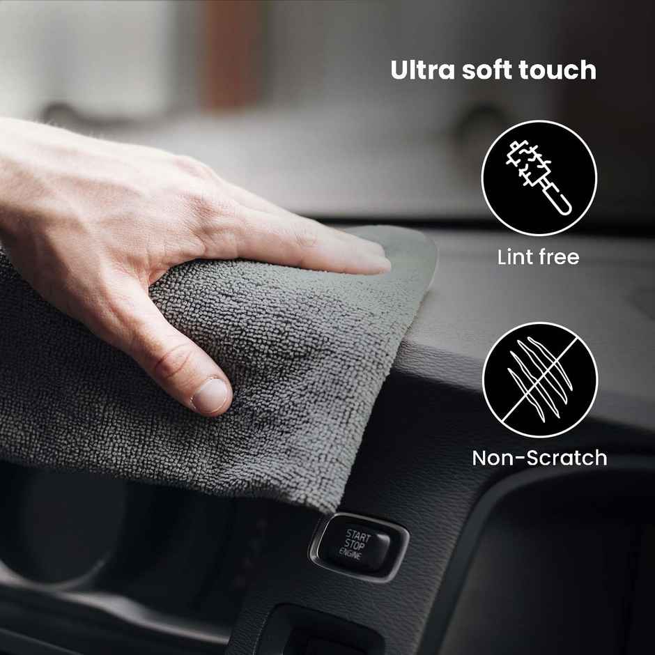 Autofy Microfiber Car Cleaning Cloth | 250 GSM | 40 cm x 40 cm | Assorted