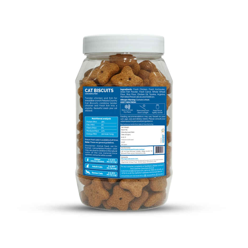 Petoska Crunchy Cat Biscuits Chicken and Fish