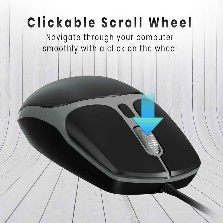 Portronics Toad 103 Wired Optical Mouse | Black