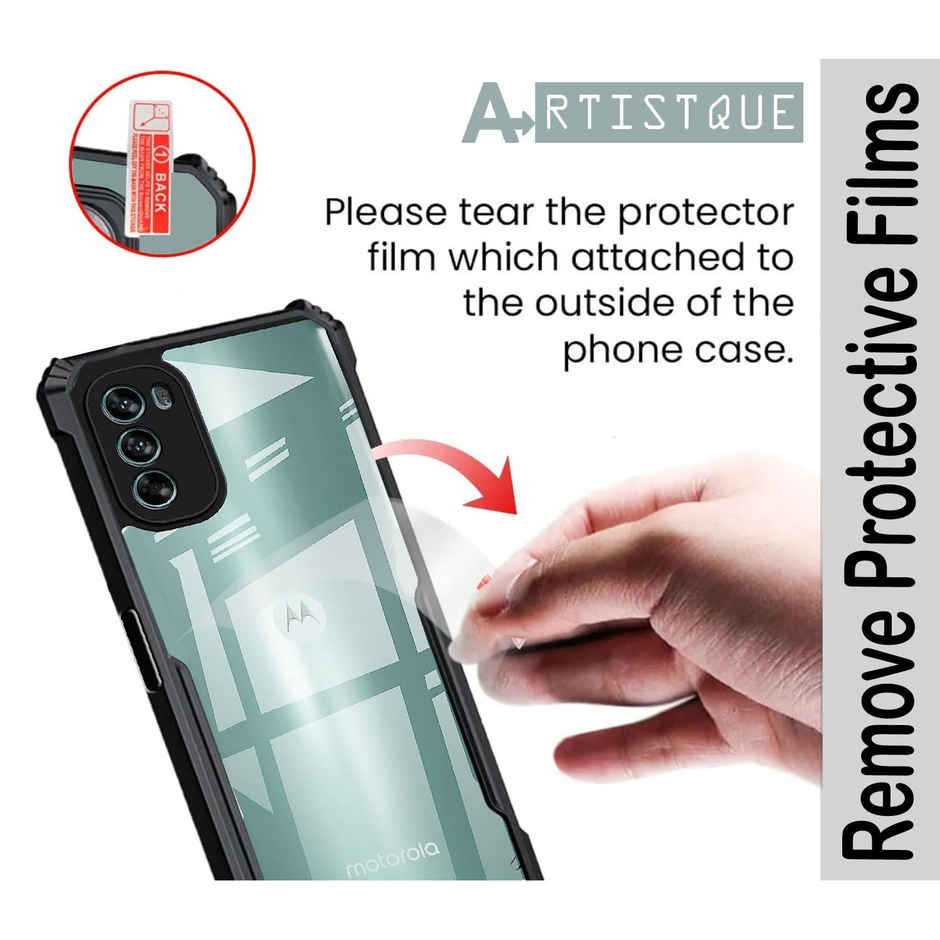 Artistque Case For Motorola Moto G62 5G Back Cover -Transparent Shockproof TPU Cover