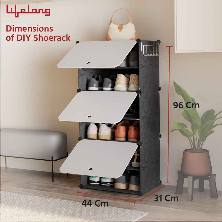 Lifelong ShoeRack for Home | Detachable | Adjustable Height | 6-Layer | Stand with Cover