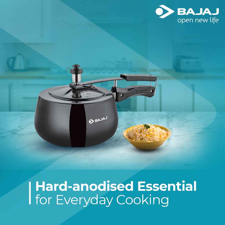 Bajaj 3l Handi Pressure Cooker With Inner Lid Piecex 63hd