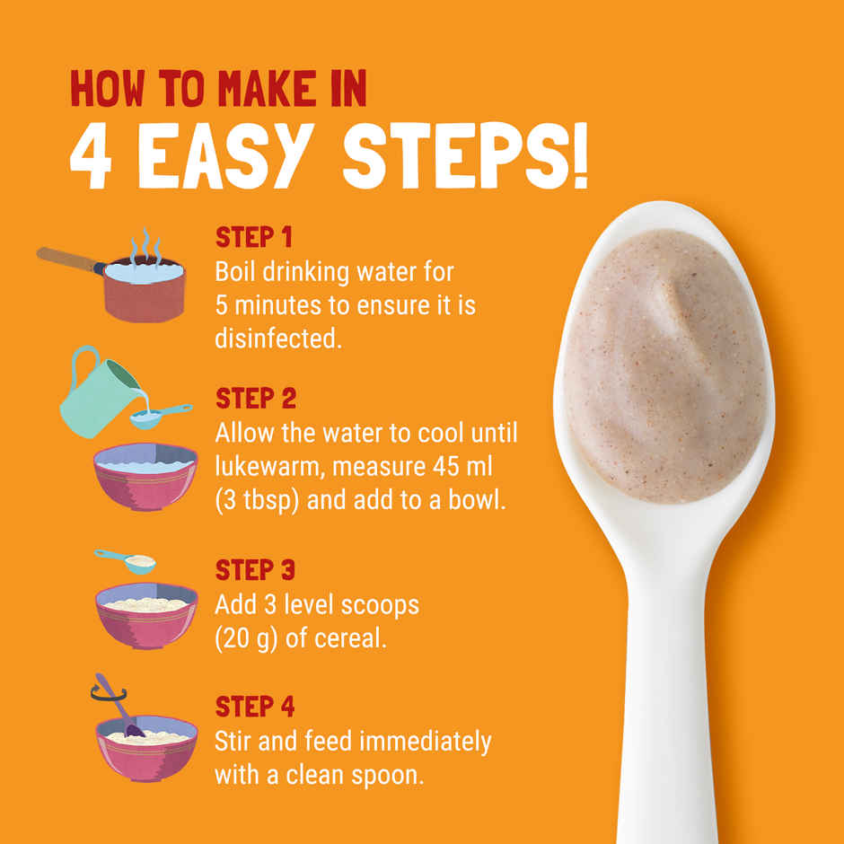 Slurrp Farm Wheat Apple and Banana Instant Healthy Cereal 100% Natural | No Added Sugar | No Milk