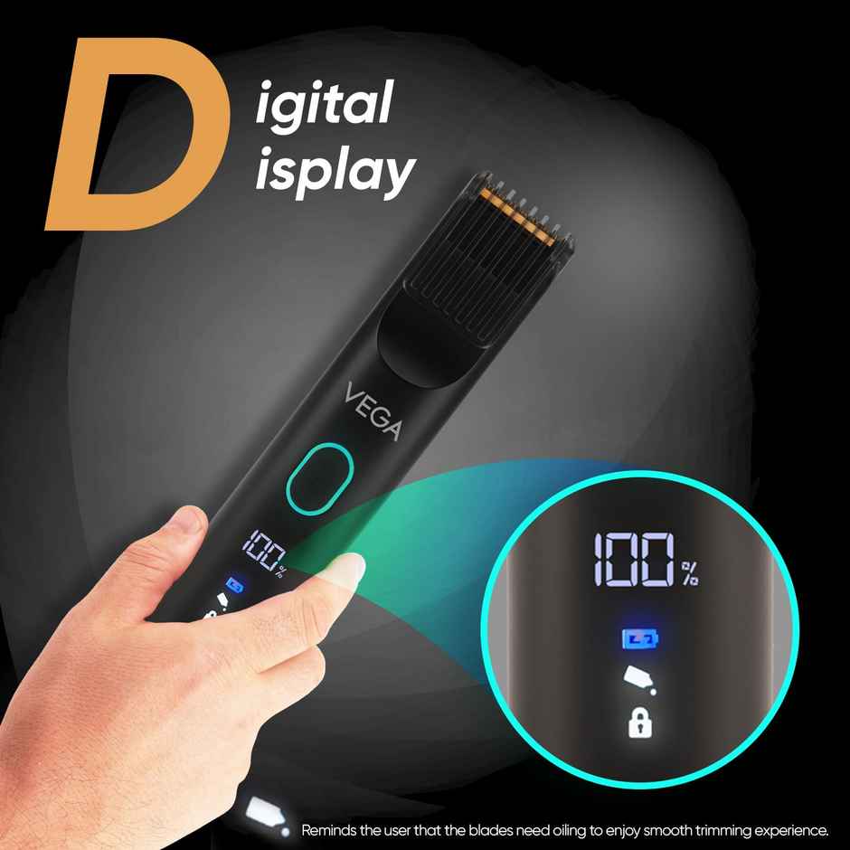 Vega SmartOne S1 Beard Trimmer for Men with 120 mins Runtime, USB Type C, IPX7 Waterproof (VHTH-30)