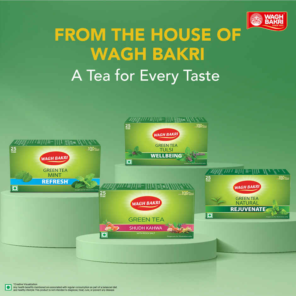 Wagh Bakri Honey and Lemon Green Tea Bags
