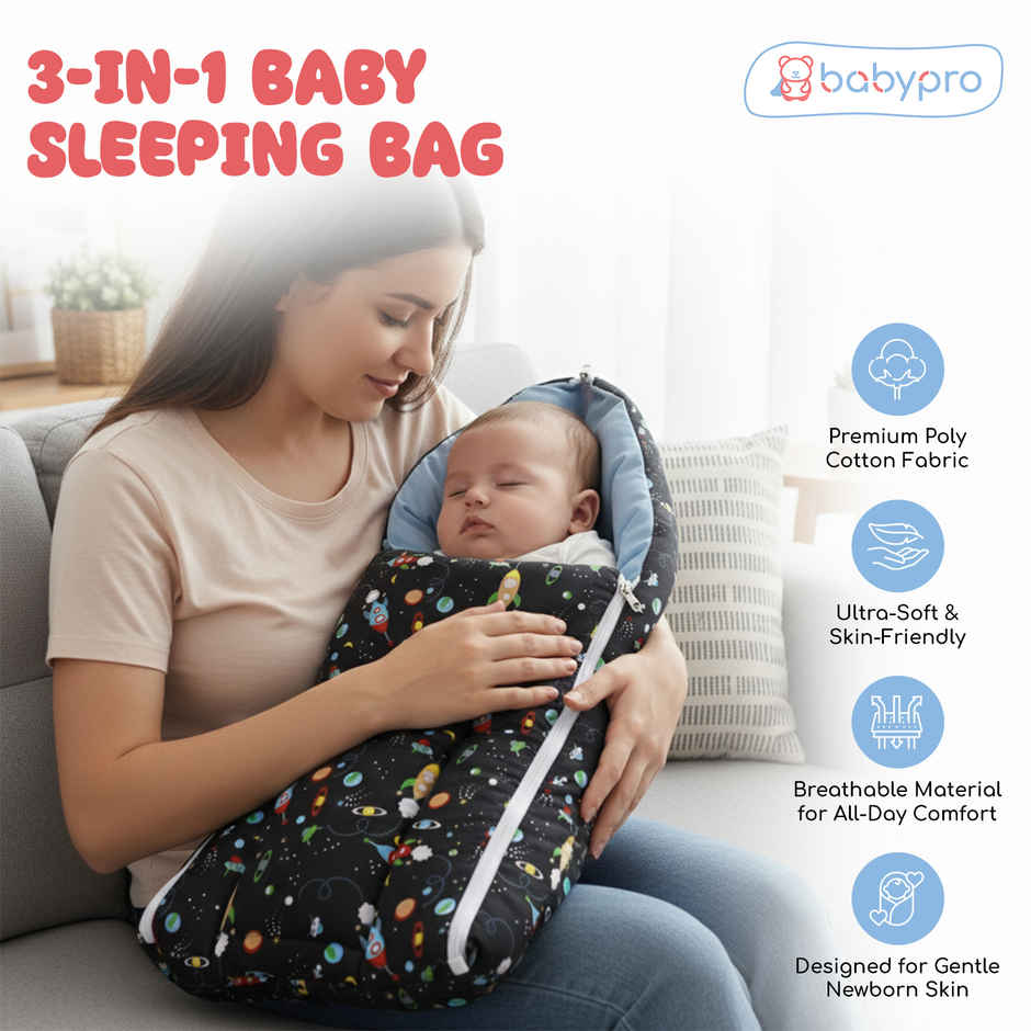 BabyPro 3 in 1 Baby Sleeping Bag Carry Nest and Mattress