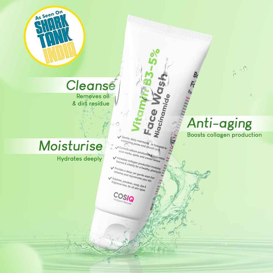 Cos-Iq Vitamin B3-5% Niacinamide Face Wash For Smooth And Even Skin