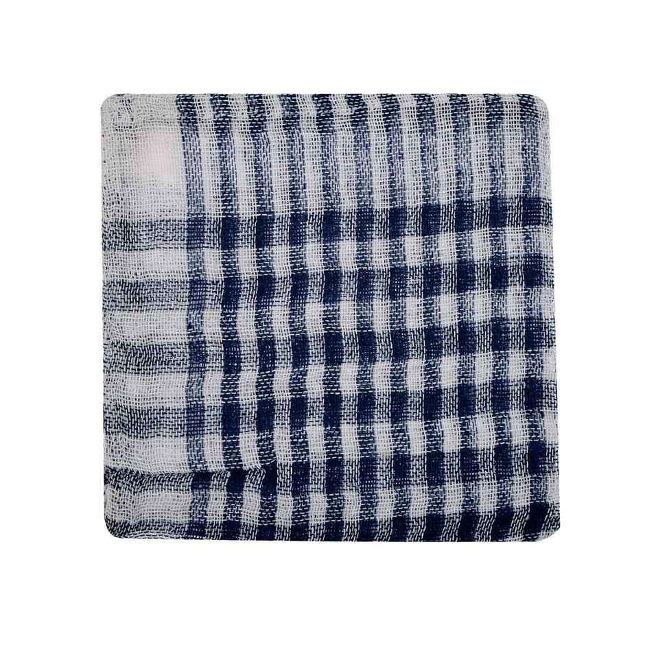 Kuber Industries Cotton Kitchen Duster|300 GSM Cleaning Clothes For Car|Desk|Set of 6|101|Blue