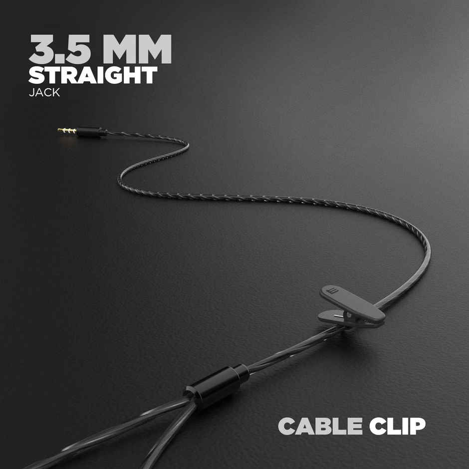 boAt Bassheads 242 Wired Earphones with Super Extra Bass, In-Line Remote & Mic (Black)