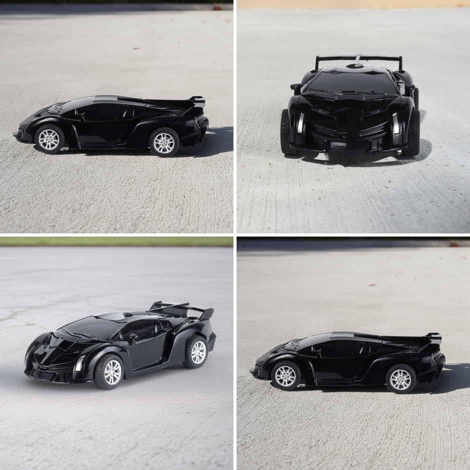 Race N Roll Deforming Friction Car Lam Black