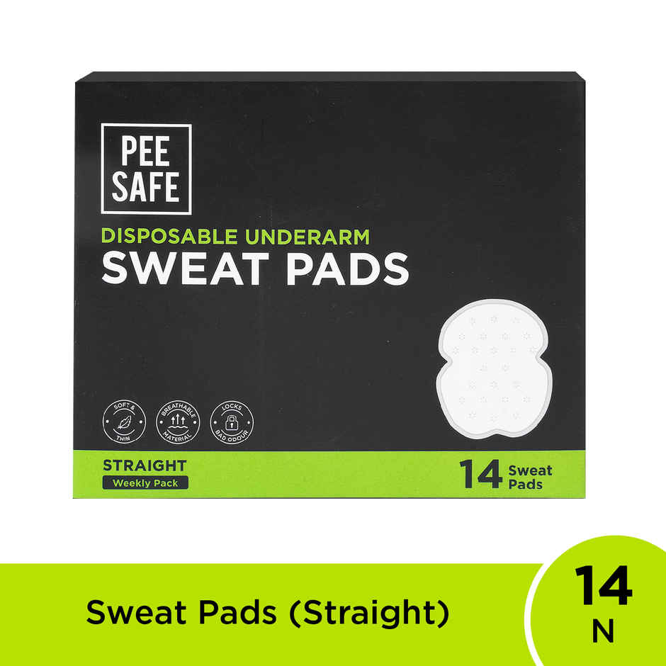 Pee Safe Disposable Underarm Sweat Pads | Absorb Sweats & Bad odours - Straight