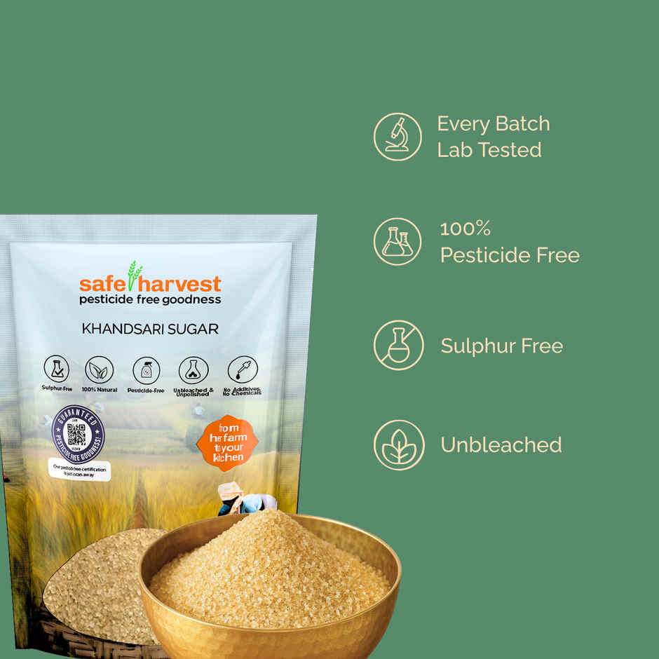 Safe Harvest Pesticide-Free Khandsari Sugar | Artisanal | No Artificial Flavors