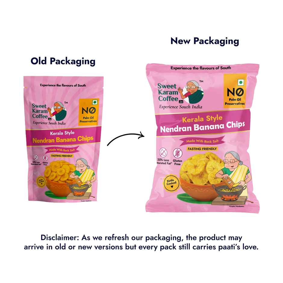 Sweet Karam Coffee Rock Salt Nendran Banana Chips - Fasting (Vrat) Special