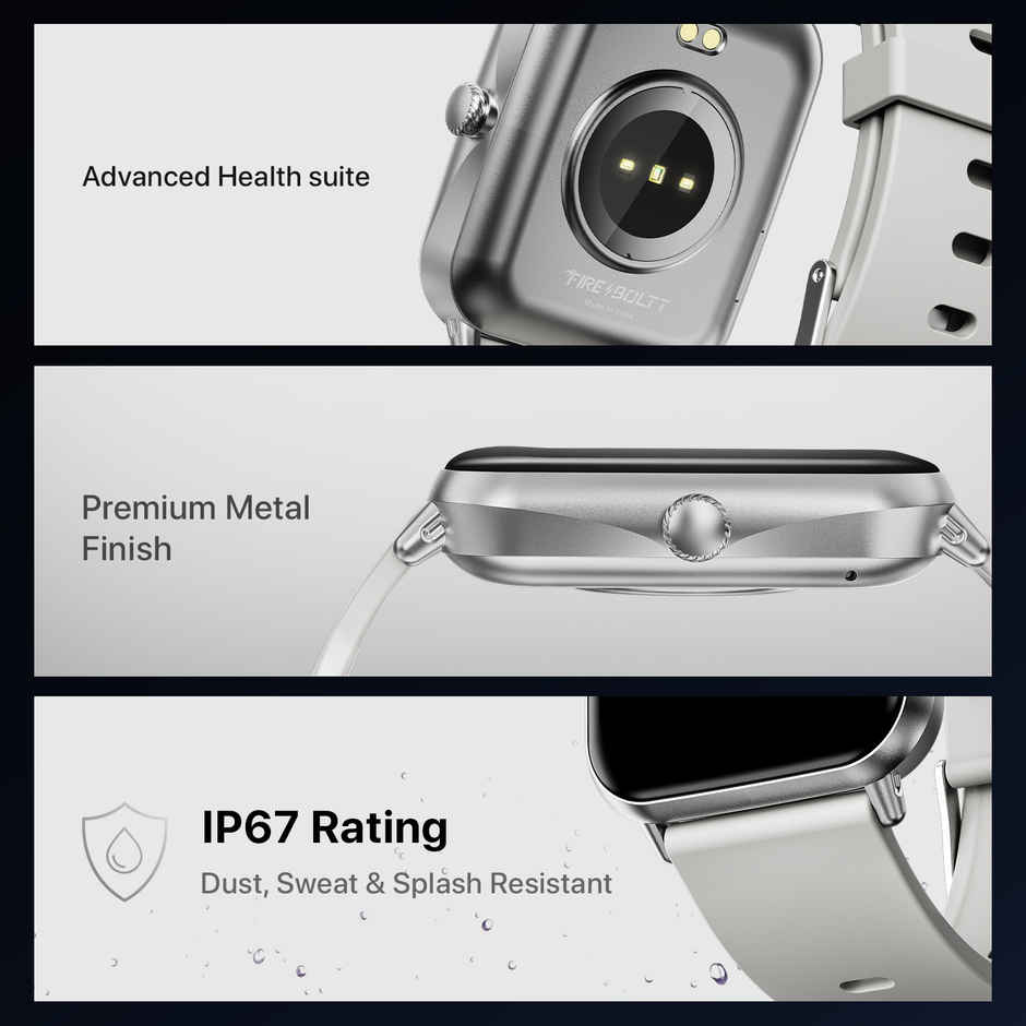 Fire-Boltt Ninja Call Pro Plus | 1.83" Display | BT Calling - Grey