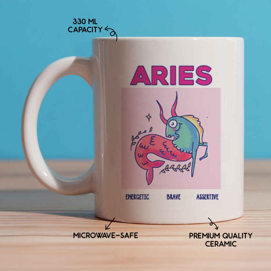Happy Mail Aries Zodiac Mug