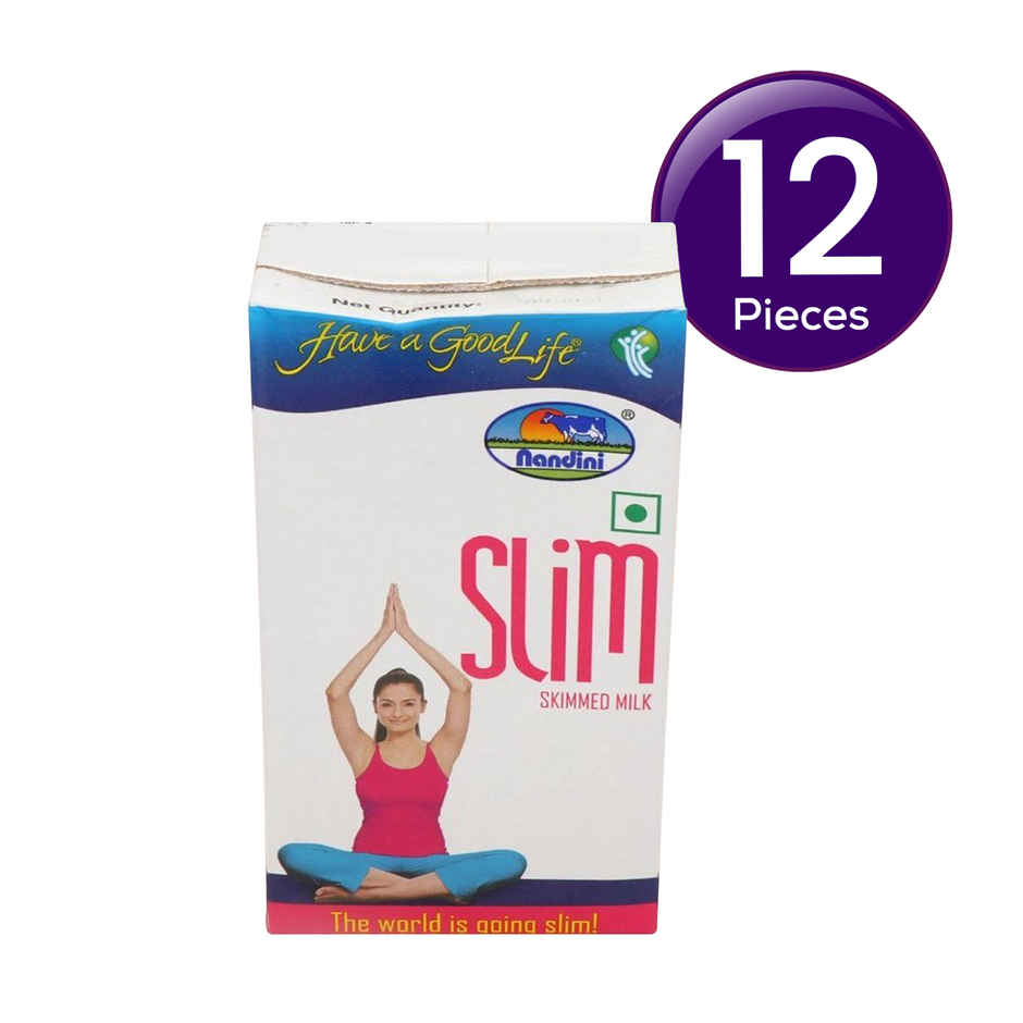 Nandini Goodlife Slim Skimmed Milk UHT (Tetra Pack Brik) Combo