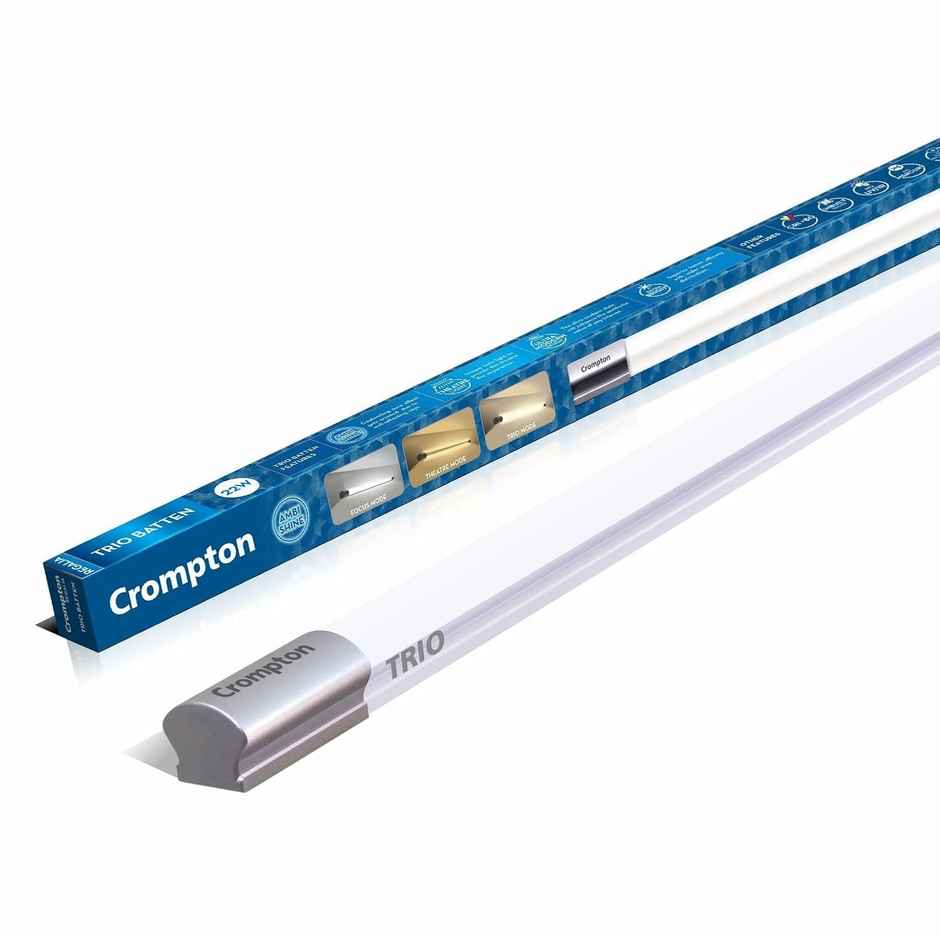 Crompton Trio 22W Batten Light(Focus Mode-White Light Theatre Mode-Yellow Light Trio Mode-Natural)